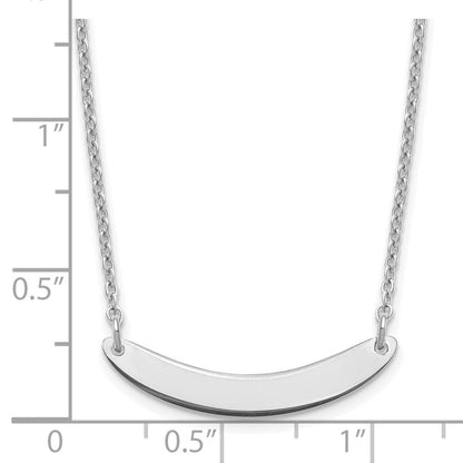 Sterlingsilber Silber/rhodiniert Klein Gebogen Rohling Stab Halskette