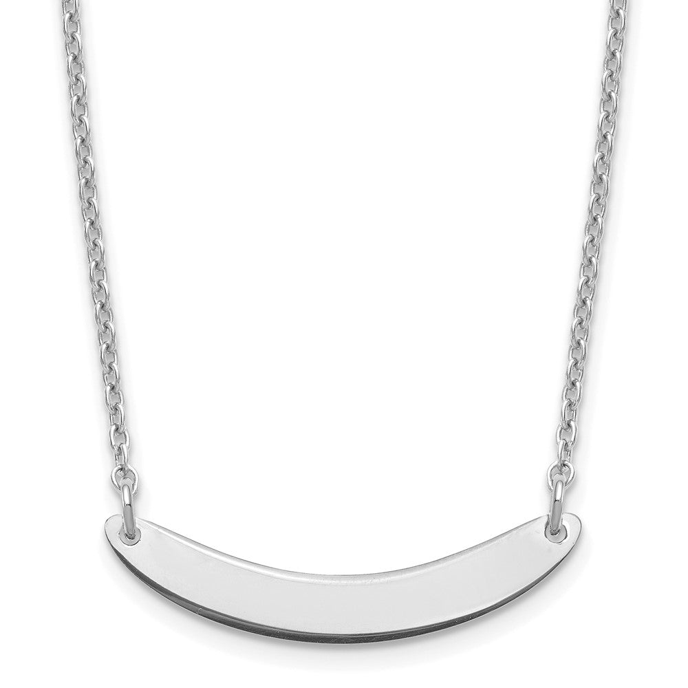 Sterlingsilber Silber/rhodiniert Klein Gebogen Rohling Stab Halskette