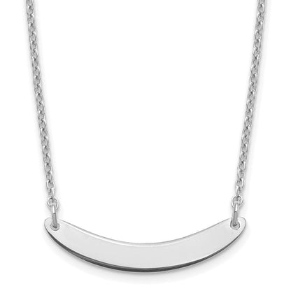 Sterlingsilber Silber/rhodiniert Klein Gebogen Rohling Stab Halskette