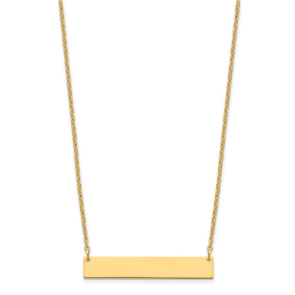 Vergoldet Sterlingsilber /gold Mittel Rohling Stab Halskette