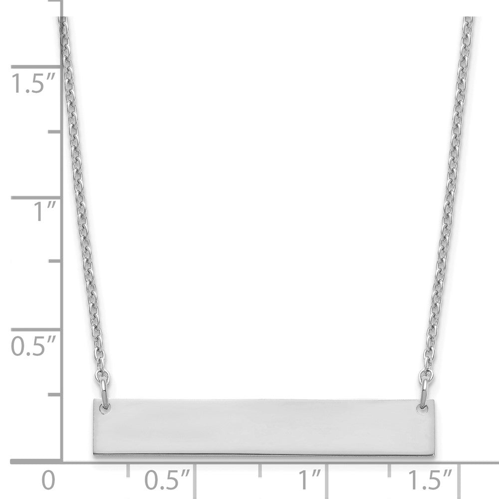 Sterlingsilber Silber/rhodiniert Mittel Rohling Stab Halskette