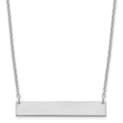 Sterlingsilber Silber/rhodiniert Mittel Rohling Stab Halskette