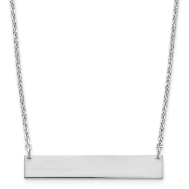 Sterlingsilber Silber/rhodiniert Mittel Rohling Stab Halskette