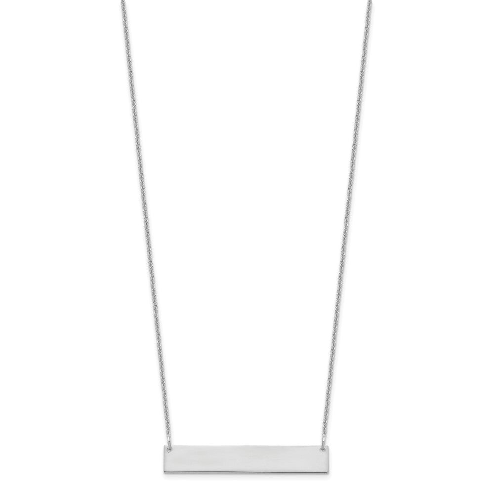 14K Weißgold Mittel Rohling Stab Halskette