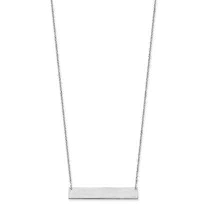 14K Weißgold Mittel Rohling Stab Halskette