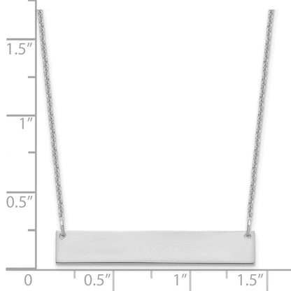 14K Weißgold Mittel Rohling Stab Halskette