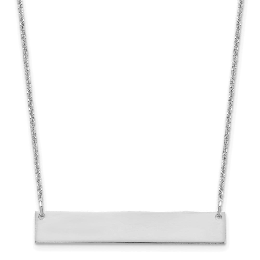 14K Weißgold Mittel Rohling Stab Halskette