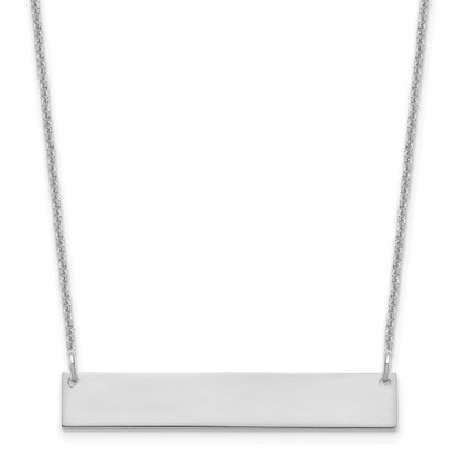 14K Weißgold Mittel Rohling Stab Halskette