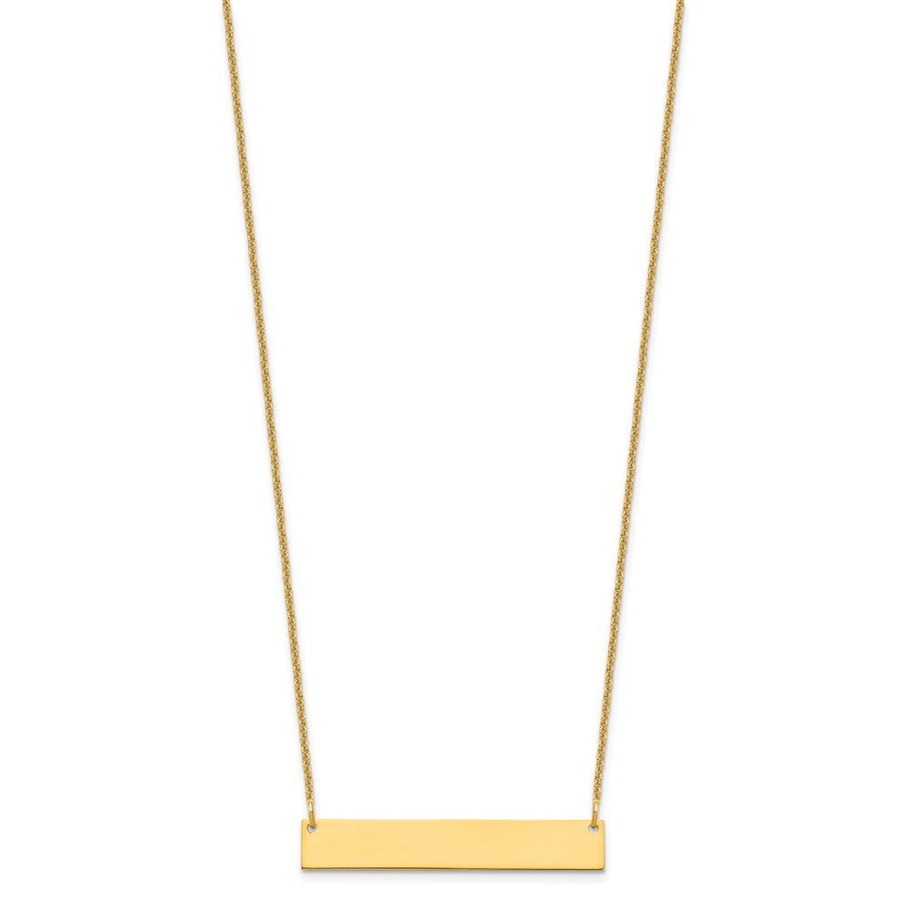 14K Gelbgold Mittel Rohling Stab Halskette