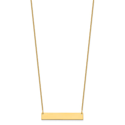14K Gelbgold Mittel Rohling Stab Halskette