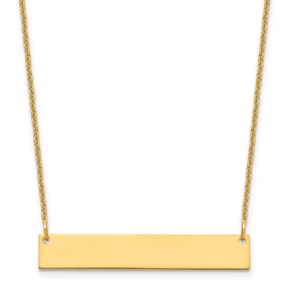 14K Gelbgold Mittel Rohling Stab Halskette