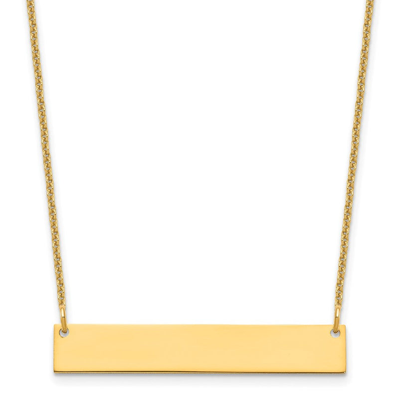14K Gelbgold Mittel Rohling Stab Halskette