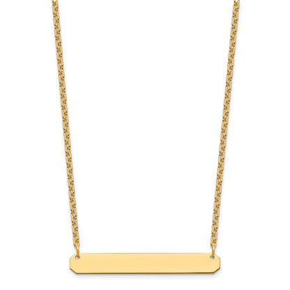 Vergoldet Sterlingsilber /gold Mittel Rohling Stab Halskette