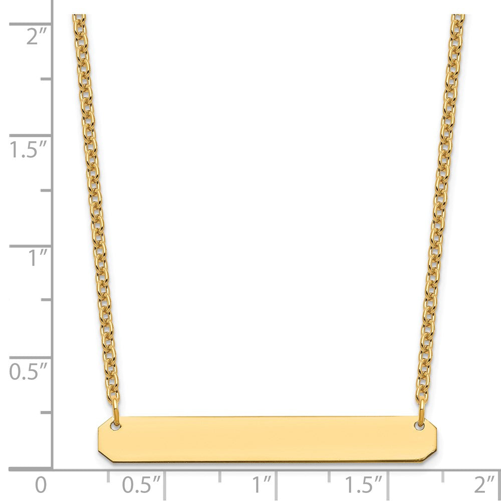 Vergoldet Sterlingsilber /gold Mittel Rohling Stab Halskette