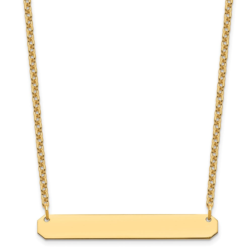 Vergoldet Sterlingsilber /gold Mittel Rohling Stab Halskette