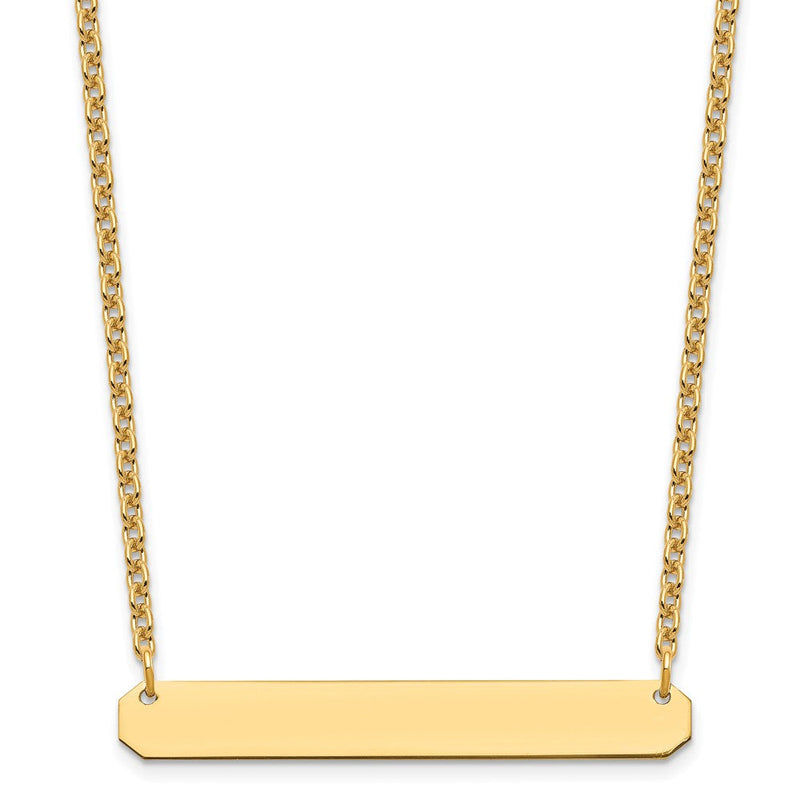 Vergoldet Sterlingsilber /gold Mittel Rohling Stab Halskette