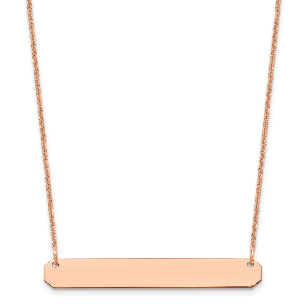 14K Roségold Mittel Rohling Stab Halskette