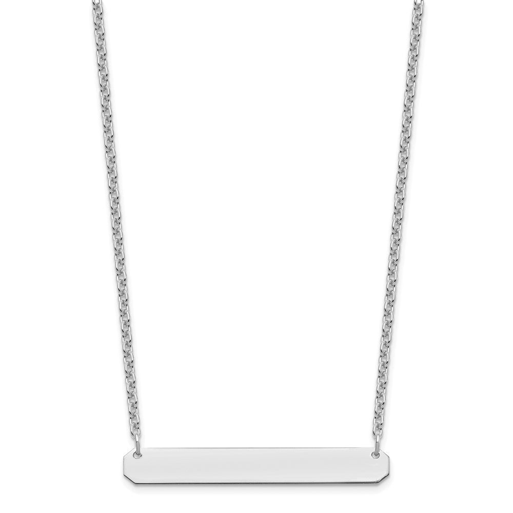 Sterlingsilber Silber/rhodiniert Mittel Rohling Stab Halskette