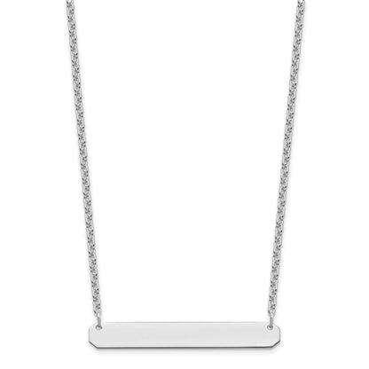 Sterlingsilber Silber/rhodiniert Mittel Rohling Stab Halskette
