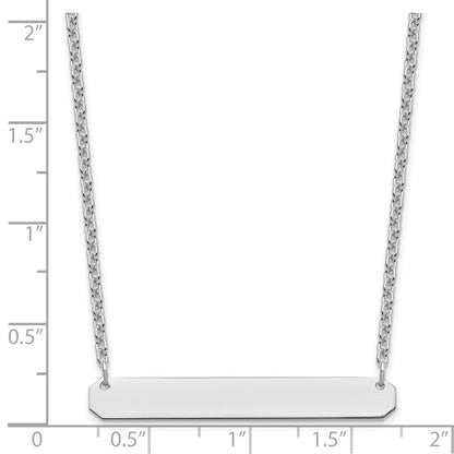 Sterlingsilber Silber/rhodiniert Mittel Rohling Stab Halskette