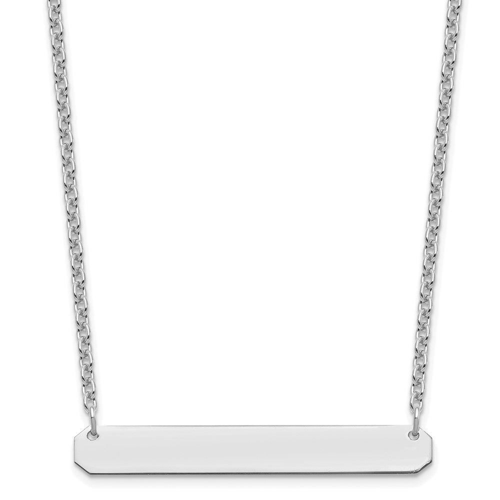 Sterlingsilber Silber/rhodiniert Mittel Rohling Stab Halskette