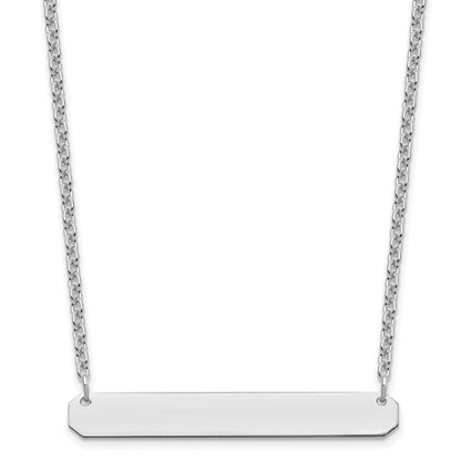 Sterlingsilber Silber/rhodiniert Mittel Rohling Stab Halskette
