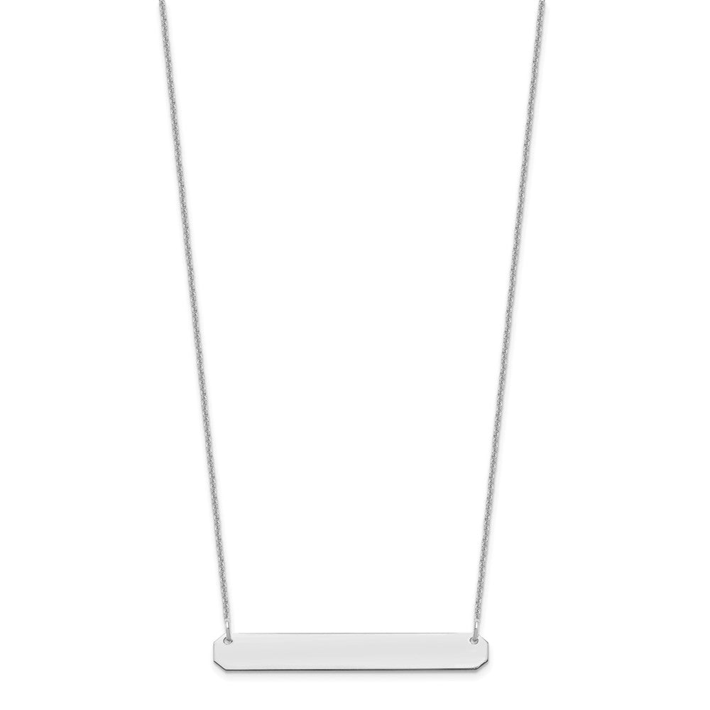 14K Weißgold Mittel Rohling Stab Halskette