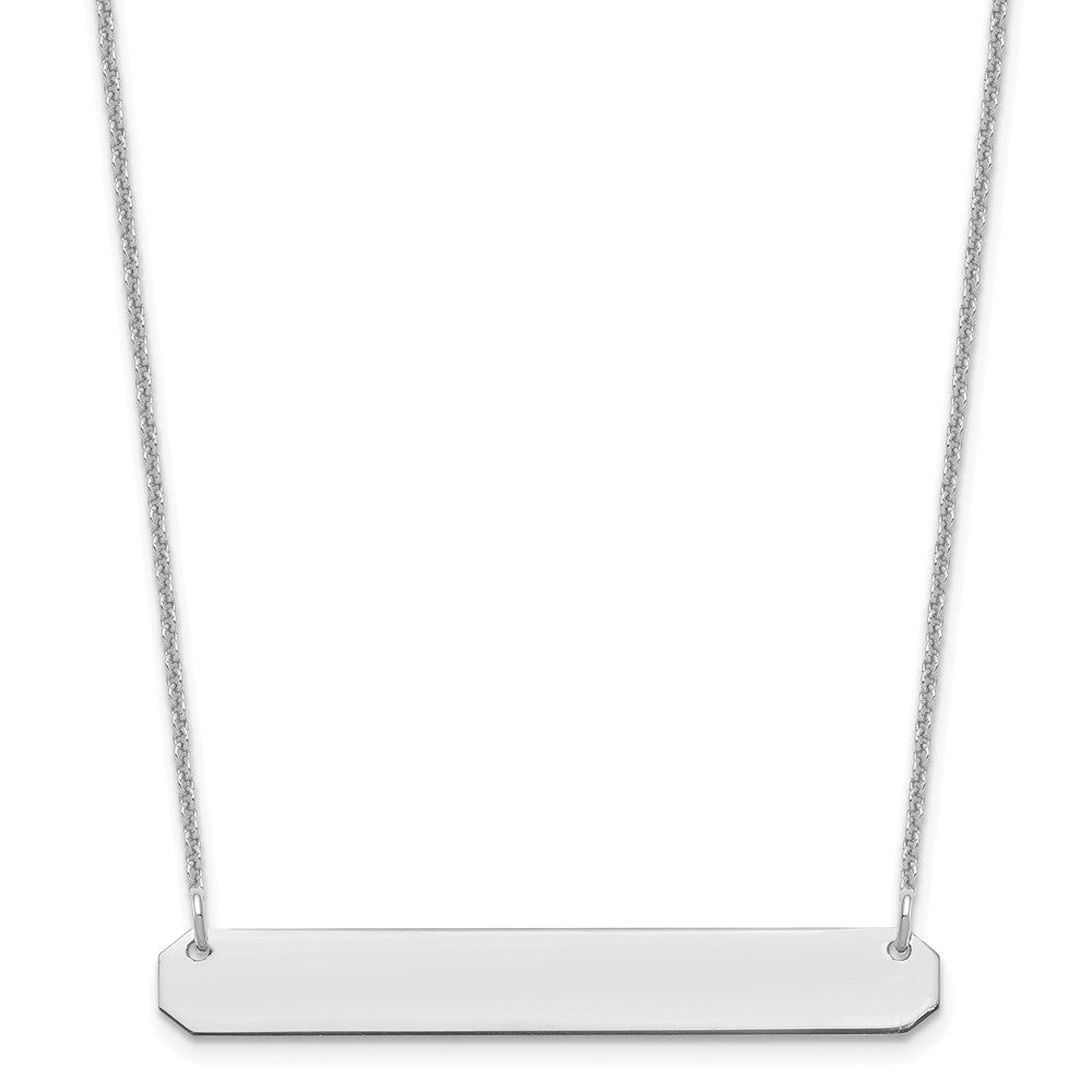 14K Weißgold Mittel Rohling Stab Halskette