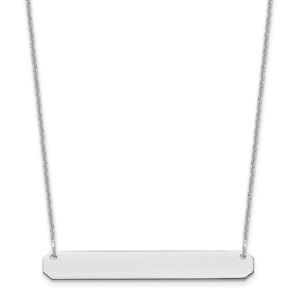 14K Weißgold Mittel Rohling Stab Halskette