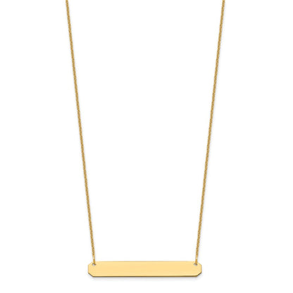 14K Gelbgold Mittel Rohling Stab Halskette