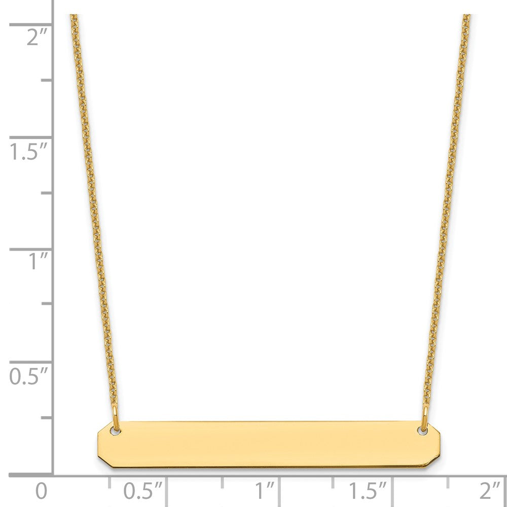 14K Gelbgold Mittel Rohling Stab Halskette