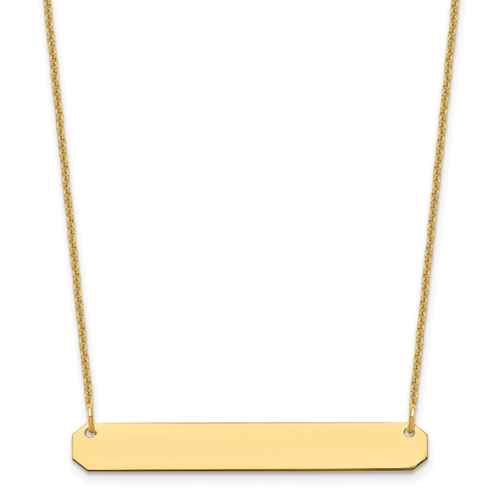 14K Gelbgold Mittel Rohling Stab Halskette