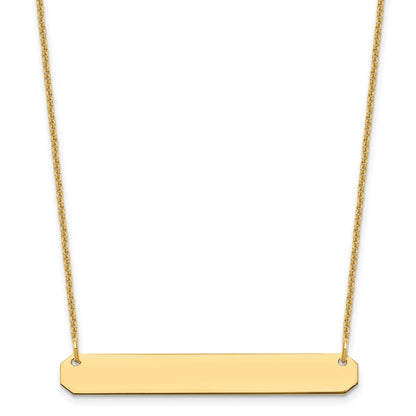 14K Gelbgold Mittel Rohling Stab Halskette
