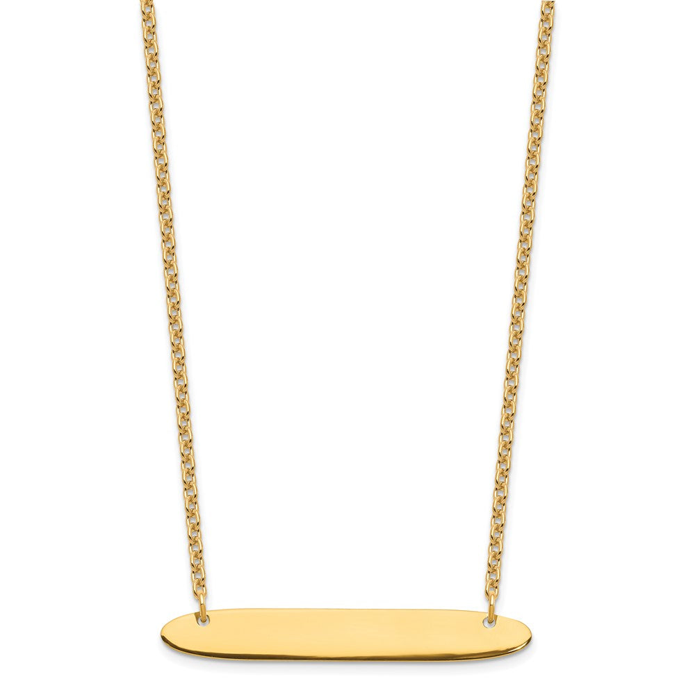 Vergoldet Sterlingsilber /gold Mittel Oblong Rohling Stab Halskette