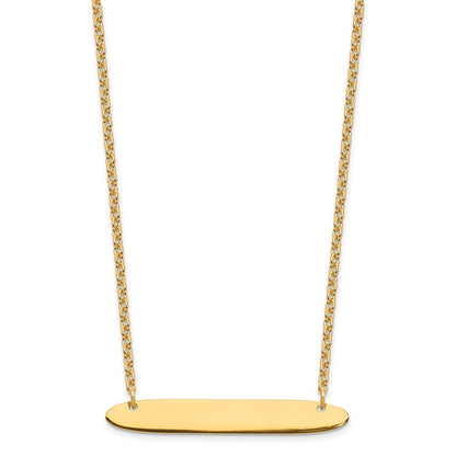 Vergoldet Sterlingsilber /gold Mittel Oblong Rohling Stab Halskette
