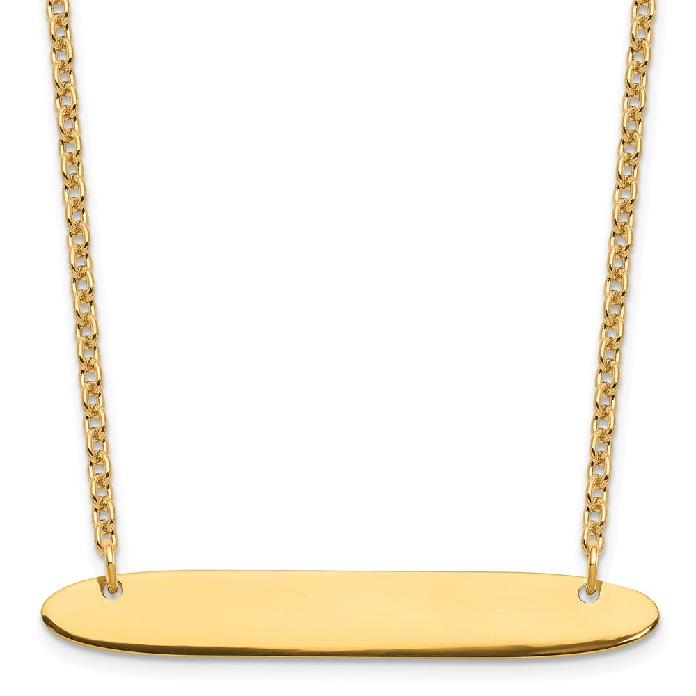 Vergoldet Sterlingsilber /gold Mittel Oblong Rohling Stab Halskette
