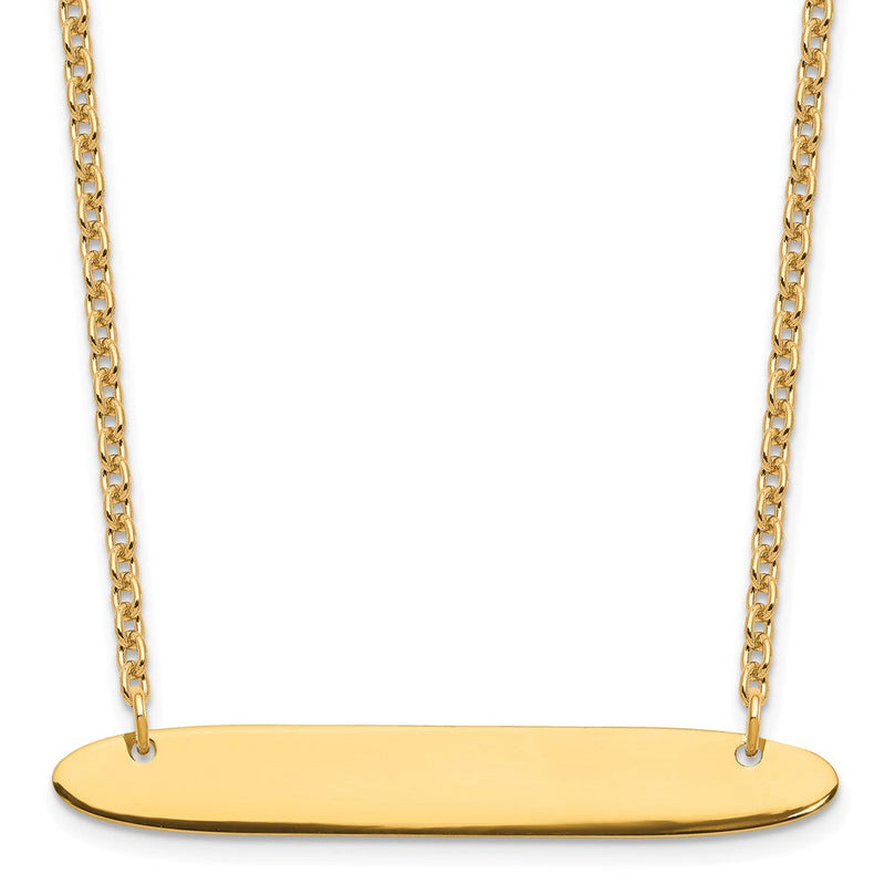 Vergoldet Sterlingsilber /gold Mittel Oblong Rohling Stab Halskette