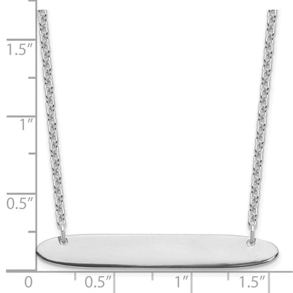 Sterlingsilber Silber/rhodiniert Mittel Oblong Rohling Stab Halskette