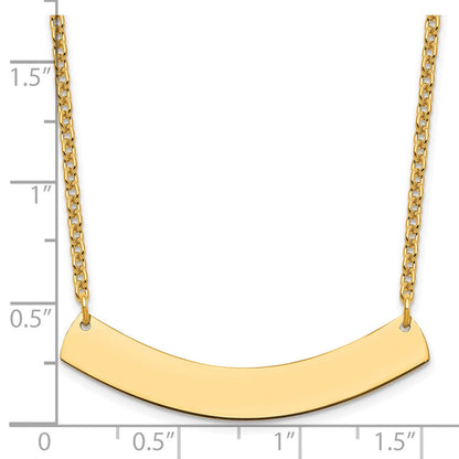 Vergoldet Sterlingsilber /gold Mittel Gebogen Rohling Stab Halskette