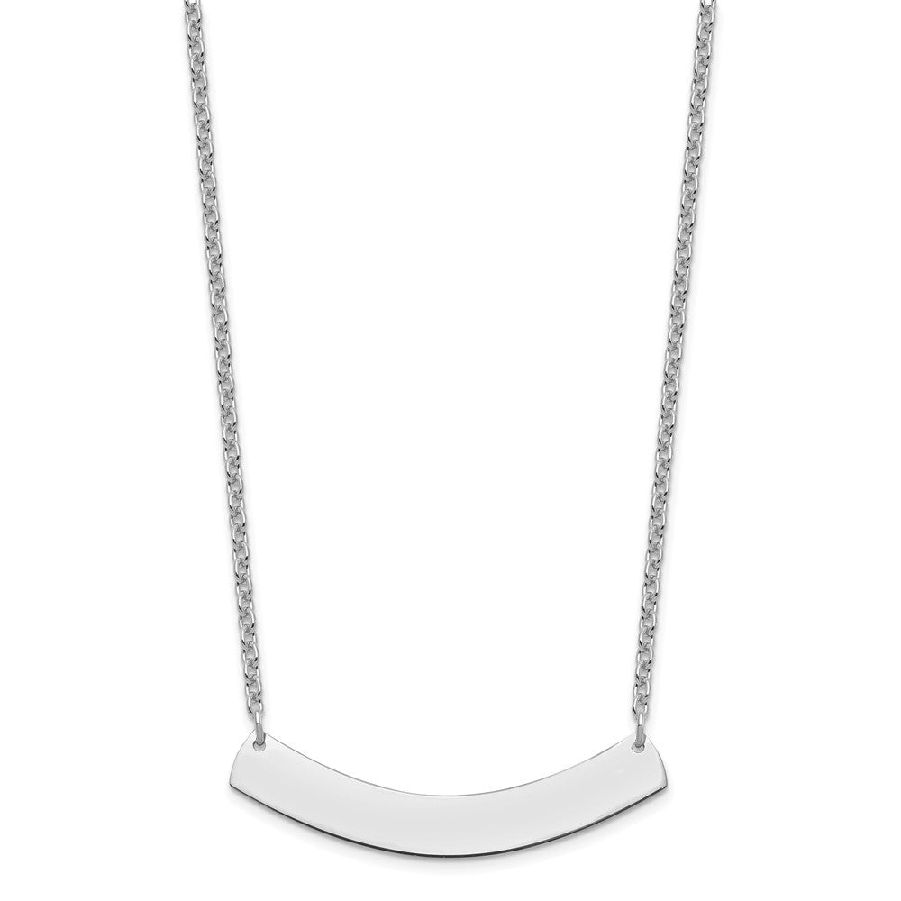 Sterlingsilber Silber/rhodiniert Mittel Gebogen Rohling Stab Halskette