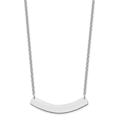 Sterlingsilber Silber/rhodiniert Mittel Gebogen Rohling Stab Halskette