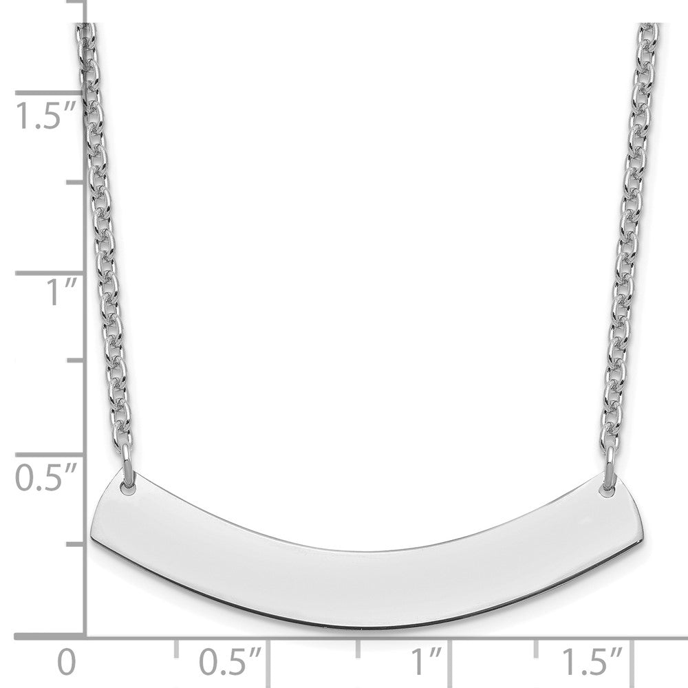 Sterlingsilber Silber/rhodiniert Mittel Gebogen Rohling Stab Halskette