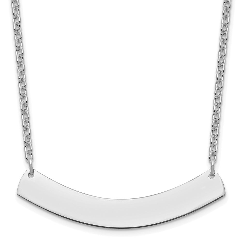 Sterlingsilber Silber/rhodiniert Mittel Gebogen Rohling Stab Halskette