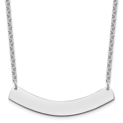 Sterlingsilber Silber/rhodiniert Mittel Gebogen Rohling Stab Halskette