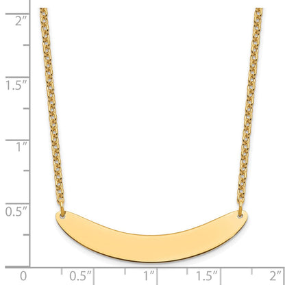 Vergoldet Sterlingsilber /gold Mittel Gebogen Rohling Stab Halskette