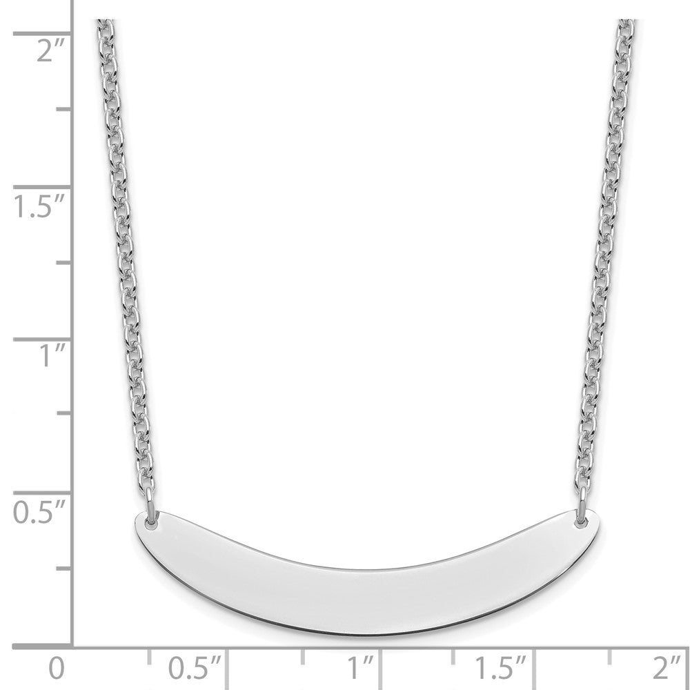 Sterlingsilber Silber/rhodiniert Mittel Gebogen Rohling Stab Halskette