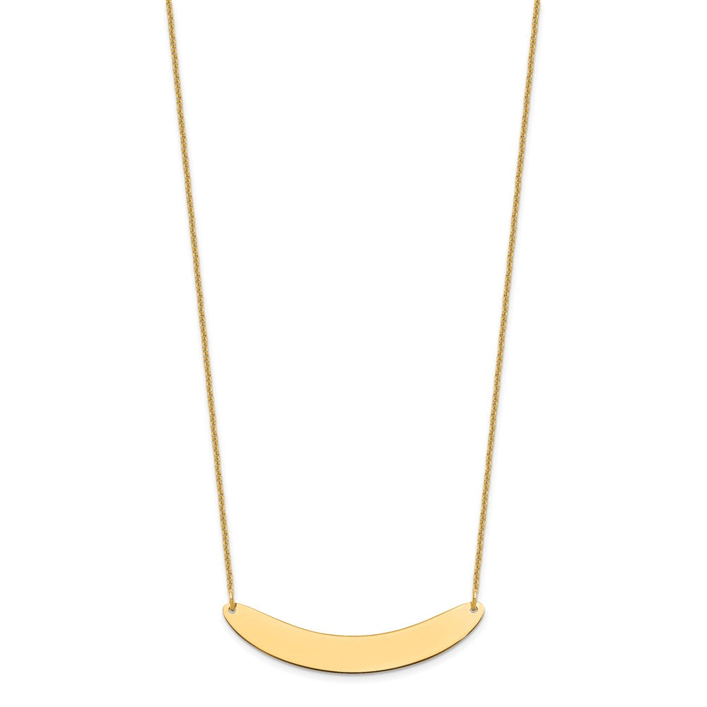 14K Gelbgold Mittel Gebogen Rohling Stab Halskette