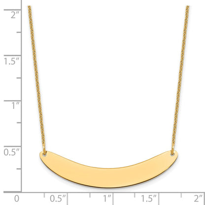 14K Gelbgold Mittel Gebogen Rohling Stab Halskette