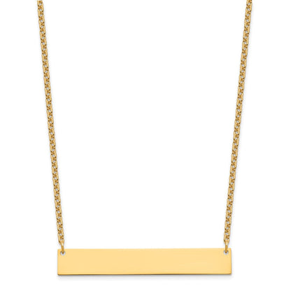 Vergoldet Sterlingsilber /gold Groß Rohling Stab Halskette