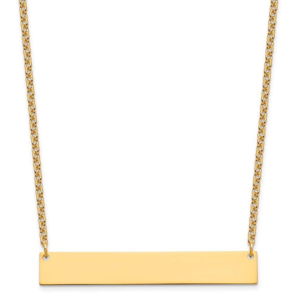 Vergoldet Sterlingsilber /gold Groß Rohling Stab Halskette